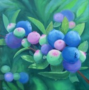 Blueberries #5   18x18