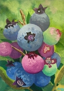 Blueberries #8 (mini) (SOLD)